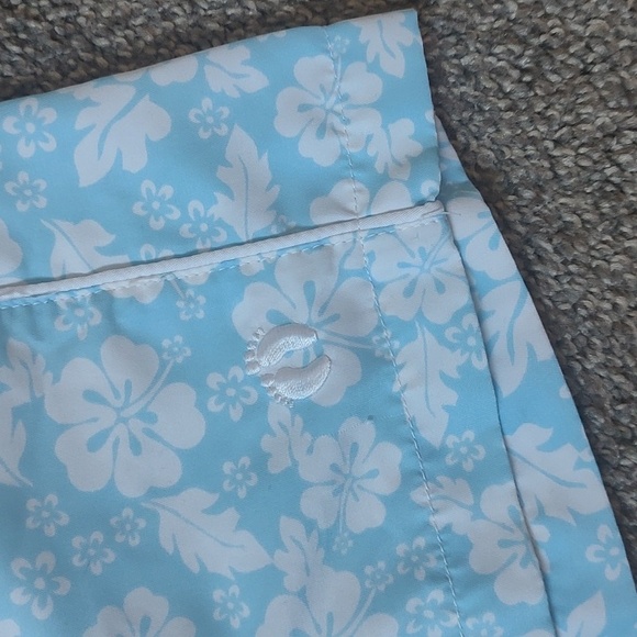 Hang Ten Kids Size 5 100% Polyester Blue & White Printed Shorts - Picture 6 of 11